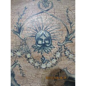 Plate decorative crackle very unique animals Dutch style brown tones stars